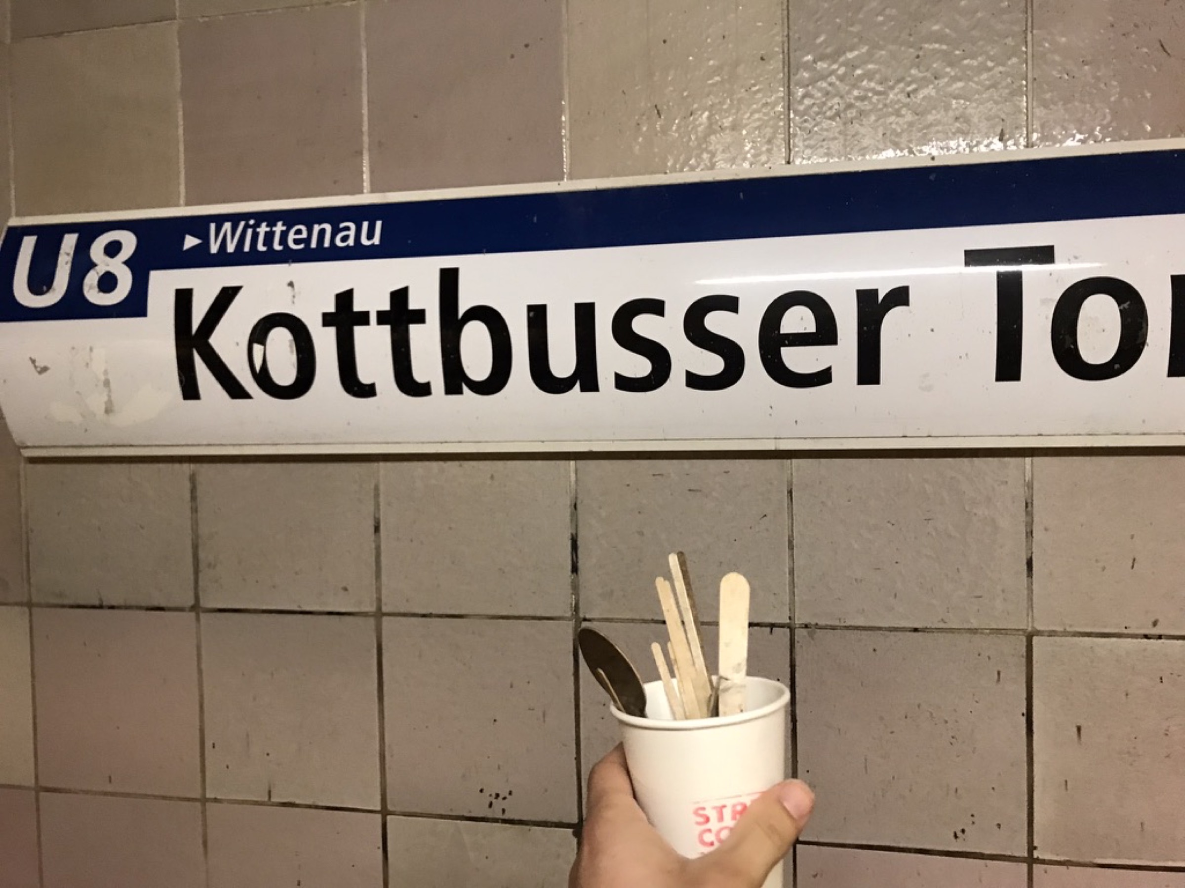 Collecting discarded construction material around Kottbusser Tor