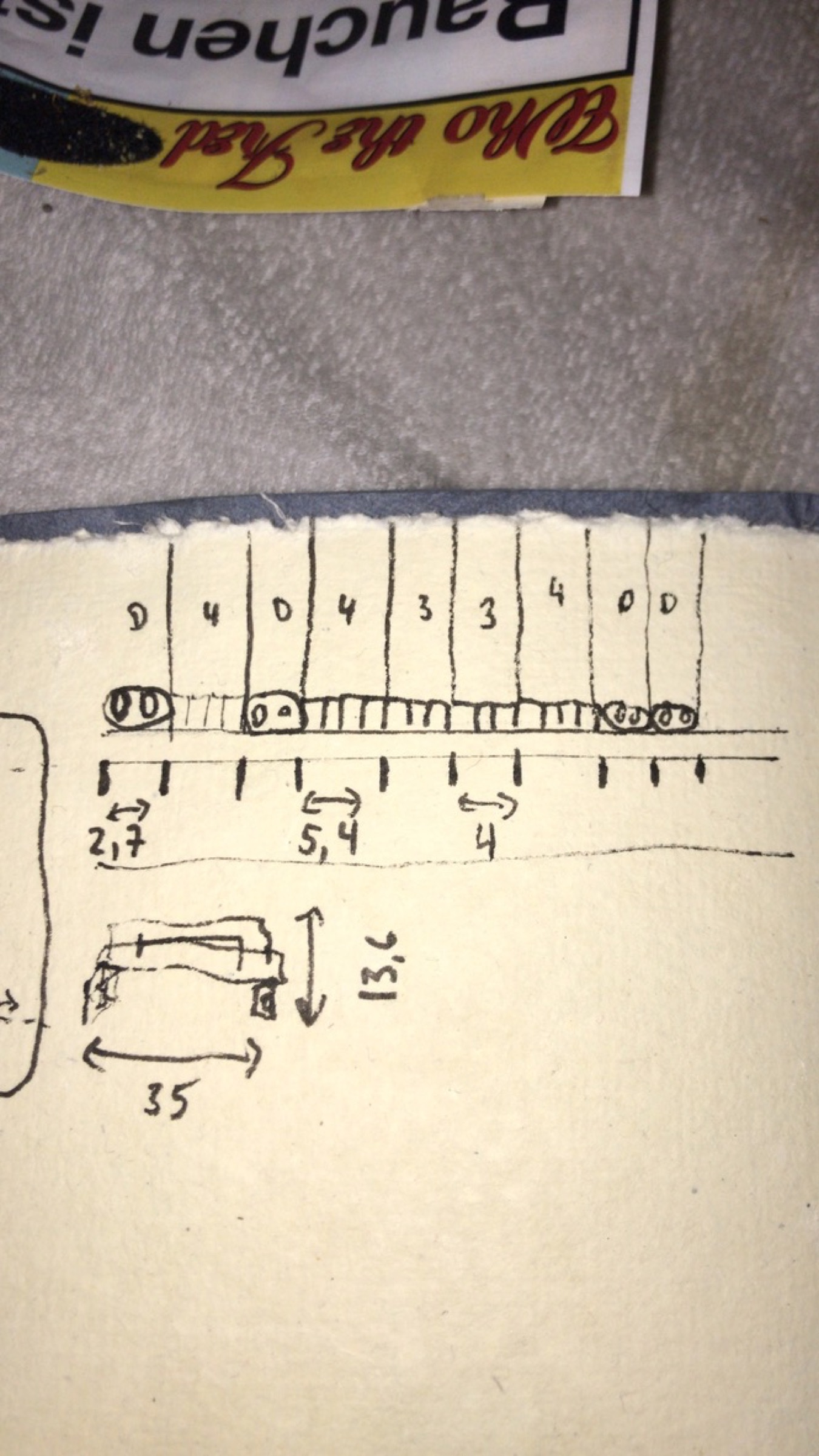 Planning drawing using a can tab to determine the window scale