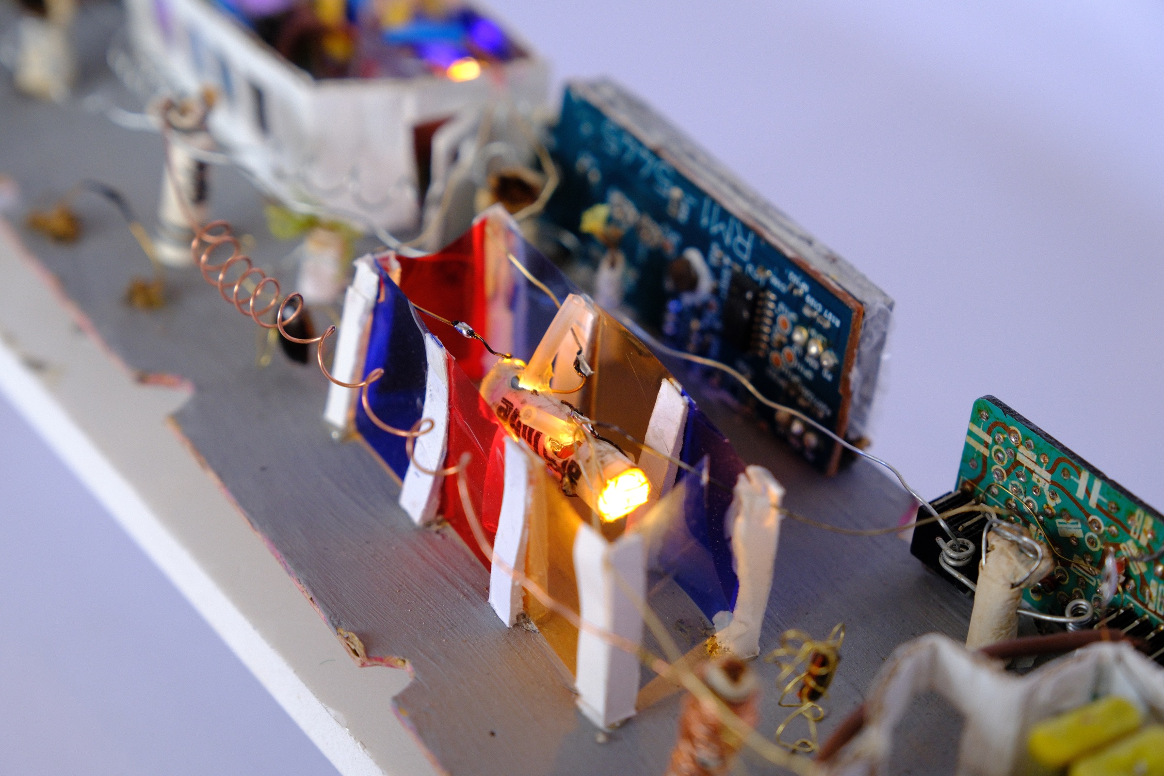Light made from a discarded ActiTube package