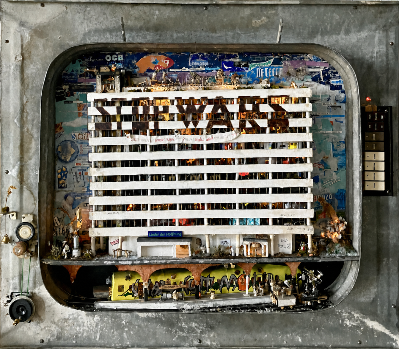 Front view of STOP WARS with interactive lines leading to its spaces